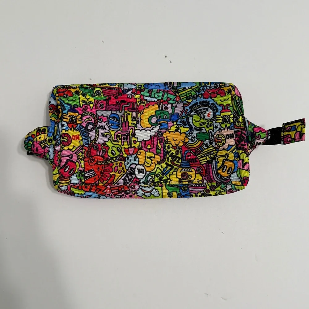 Zipit Pencil Box Doodle Monster Print One Size Multi Color School Case